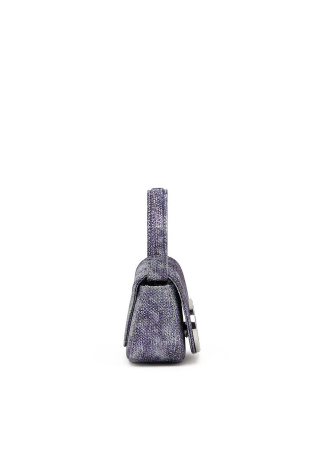Iconica mini bag in tessuto brillante