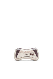 Clutch lucida con dettagli biker